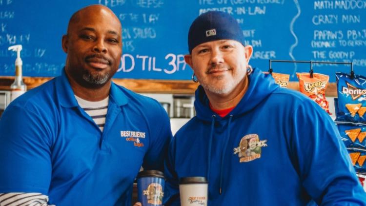 Chico and Bob, co-owners of Best Friends Coffee & Bagels