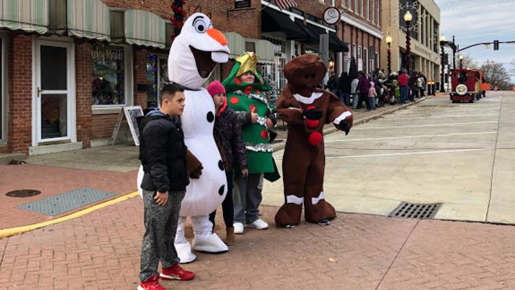 Characters at Danville's Christmas on the Square