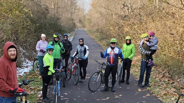 Vandalia Trail, Plainfield, biking, bicycling, winter, outdoors