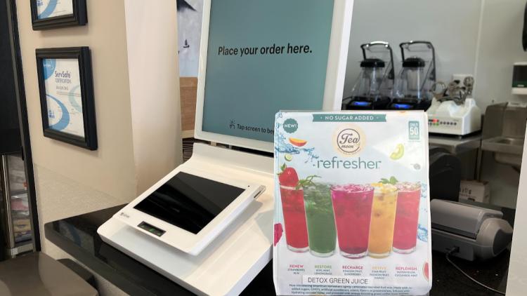 Kiosk at Tea Moon in Brownsburg