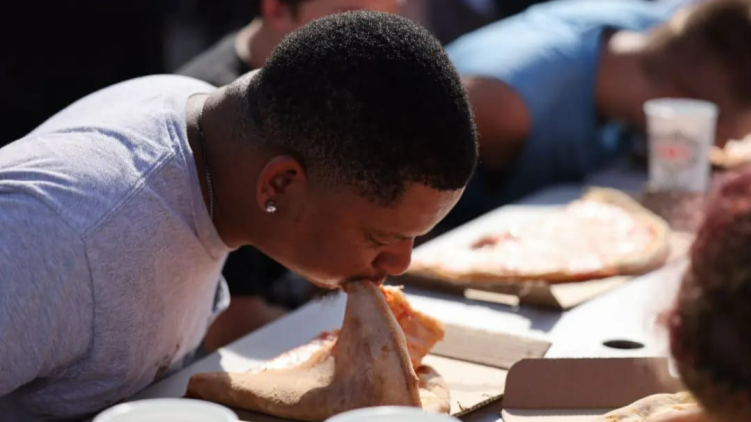 Perillo's hosts a pizza eating contest every year during North Salem Old Fashion Days. (Photo courtesy of North Salem Old Fashion Days on Facebook)