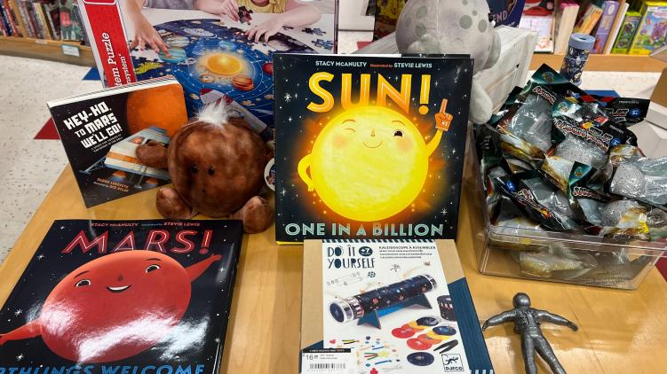 Outer Space Display (Photo courtesy of 4 Kids Books & Toys)