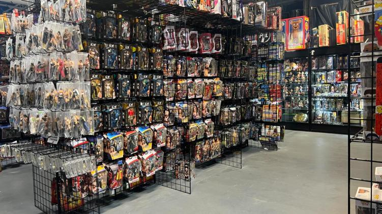 Figurines on Display at The Toy Pit (Photo courtesy of The Toy Pit Facebook)
