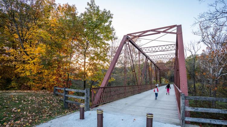 McCloud Nature Park bridge in North Salem, Indiana