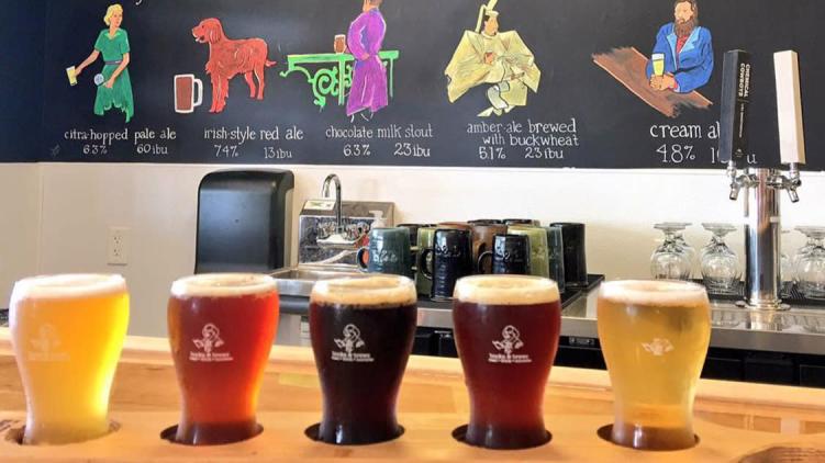 Drink Flights (Photo Courtesy of Books and Brews Facebook page)