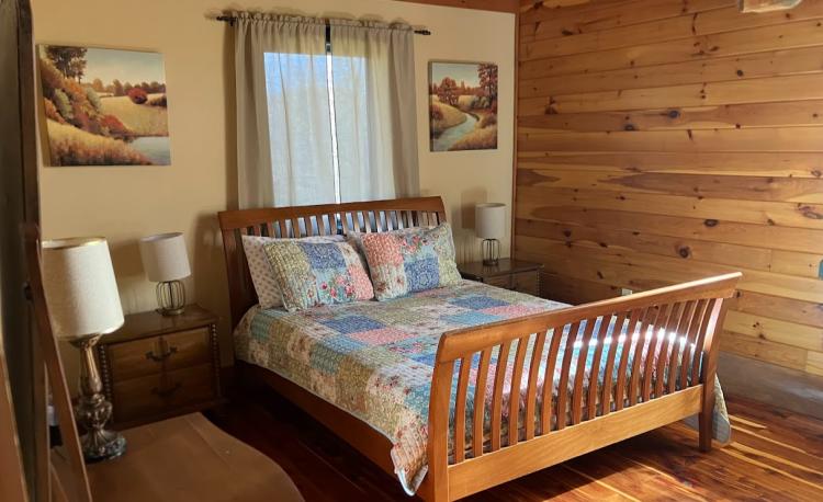 Bedroom in Cabin at Natural Valley Ranch in Brownsburg