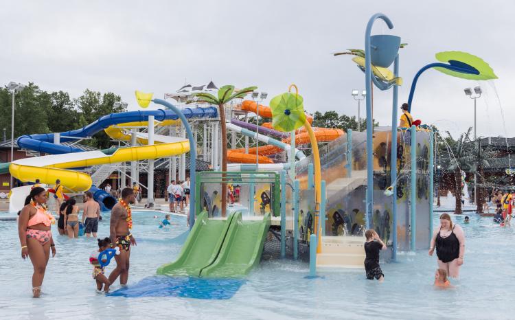 Splash Island children's play area