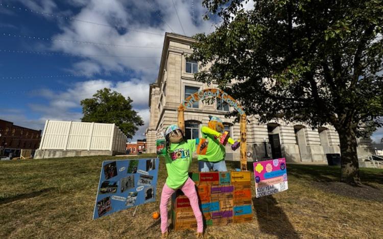 Scarecrow display in Danville 2025