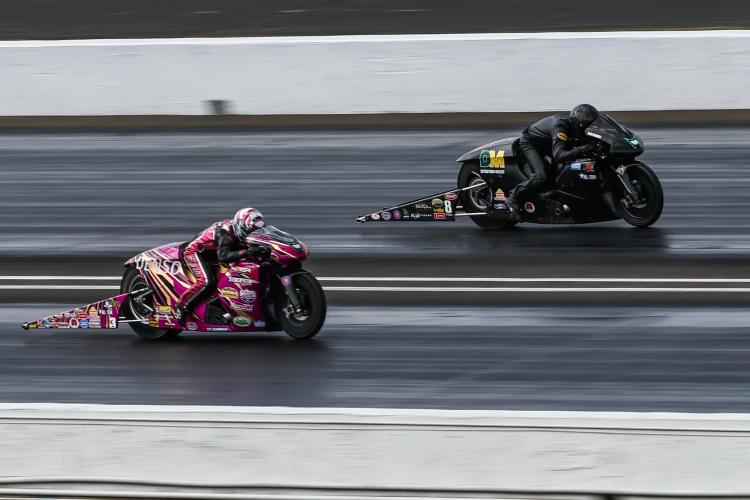 Pro stock motorcycles at NHRA U.S. Nationals