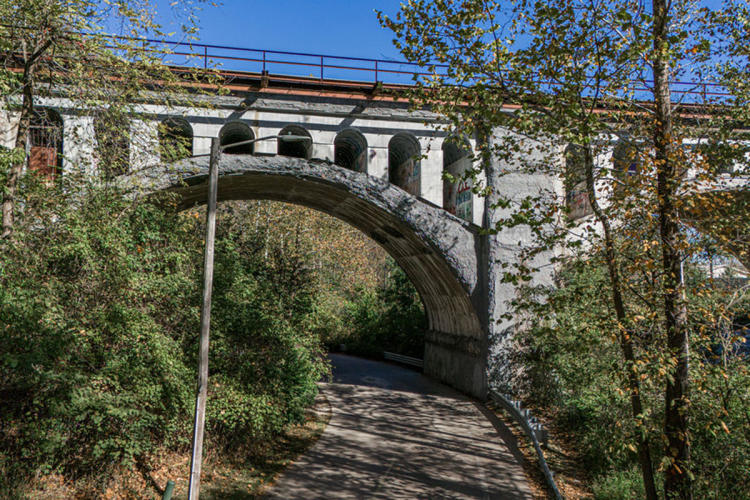The Avon Haunted Bridge is beautiful in the fall