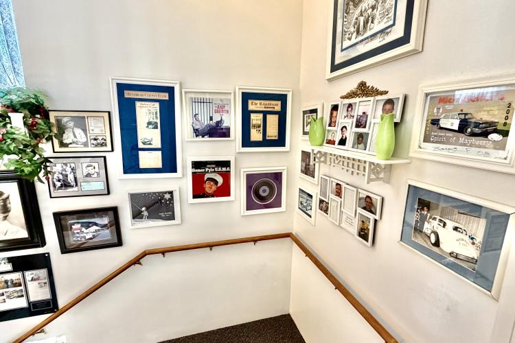 Mayberry Cafe Wall Memorabilia Display