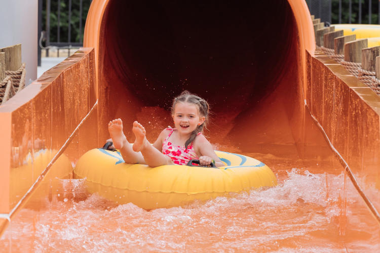 Splash Island Family Waterpark tube slide