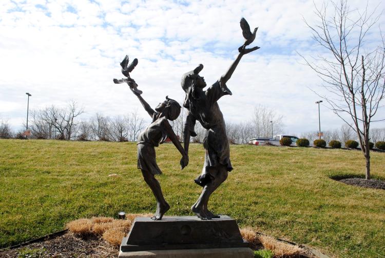 Children of Peace statue at Hendricks Regional Health in Danville