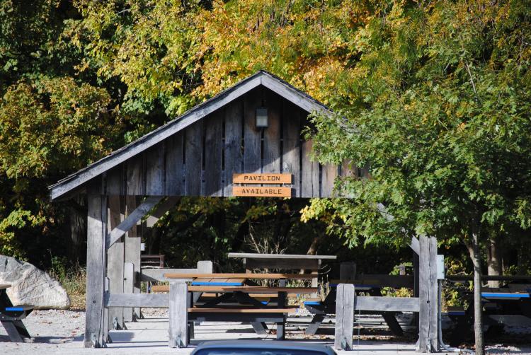 Pavilion at McCloud Nature Park outside of North Salem (photo by Hendricks County Parks & Recreation)