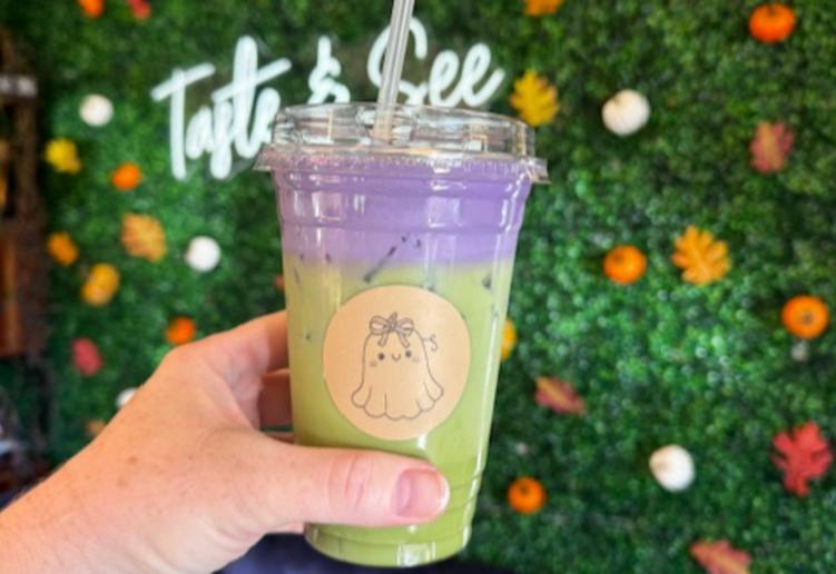 Ube Latte at Creation Cookie Cafe