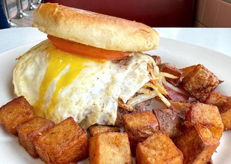 Oasis Diner brunch burger