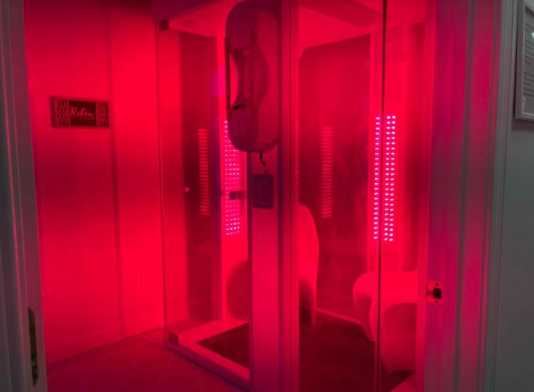 Red Light Therapy Room at Salt Breeze Wellness in Brownsburg