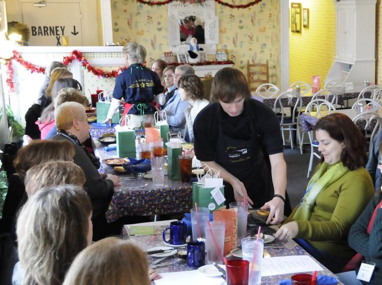 Large group at the Mayberry Cafe