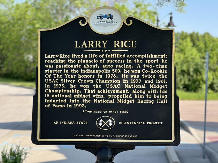 Brownsburg Racing Memorial Trail - Larry Rice