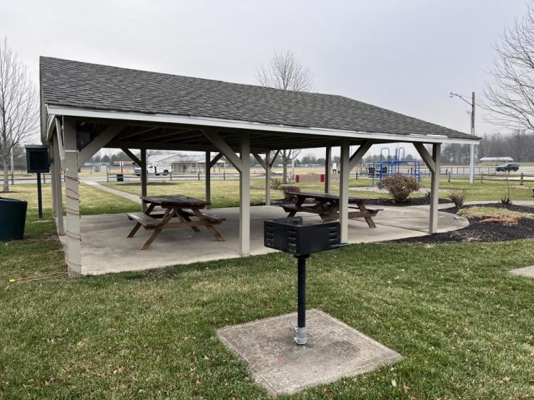 Shelter at Scamahorn Park in Pittsboro (photo by the Town of Pittsboro)