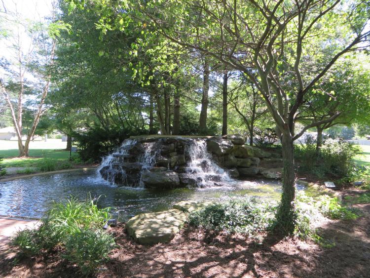 Waterfall at Friendship Gardens Park in Plainfield