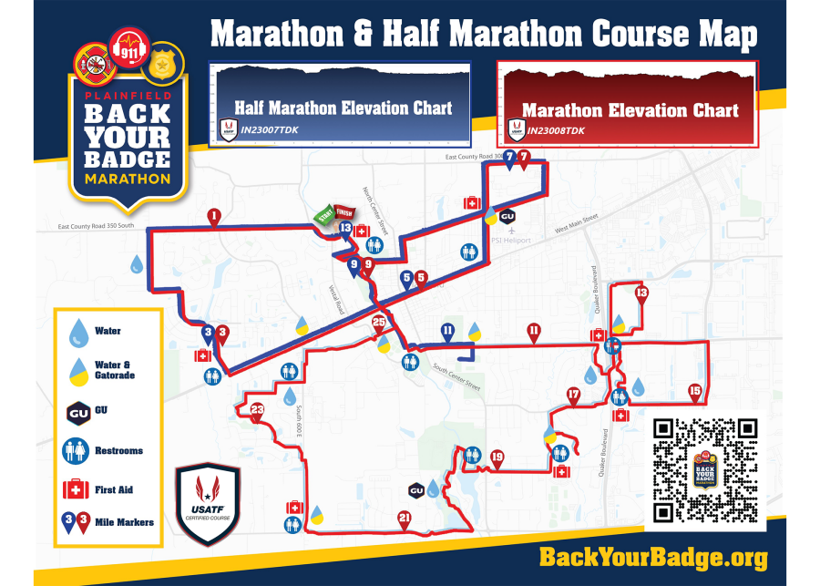 Back Your Badge Marathon Map