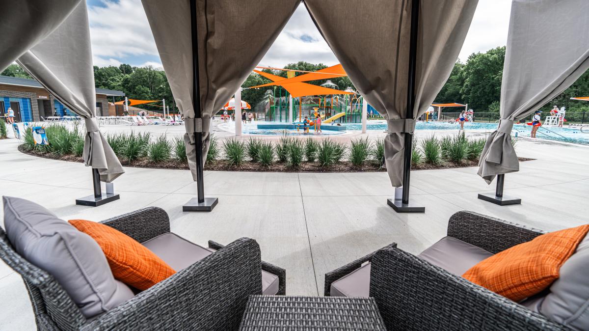 View from a cabana at Murphy Aquatic Park