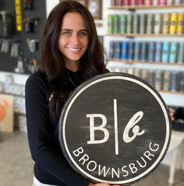 Meg Trapp, owner of Board & Brush in Brownsburg, IN