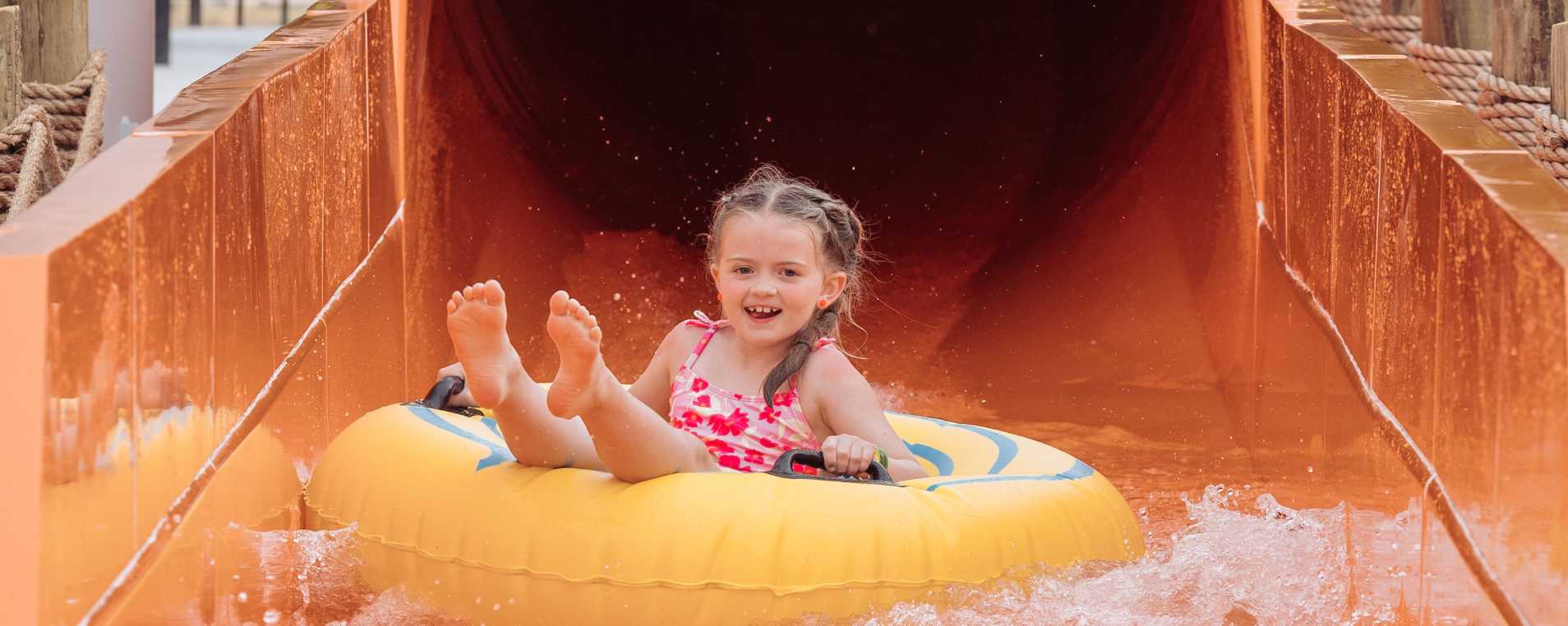 Splash Island Family Waterpark tube slide