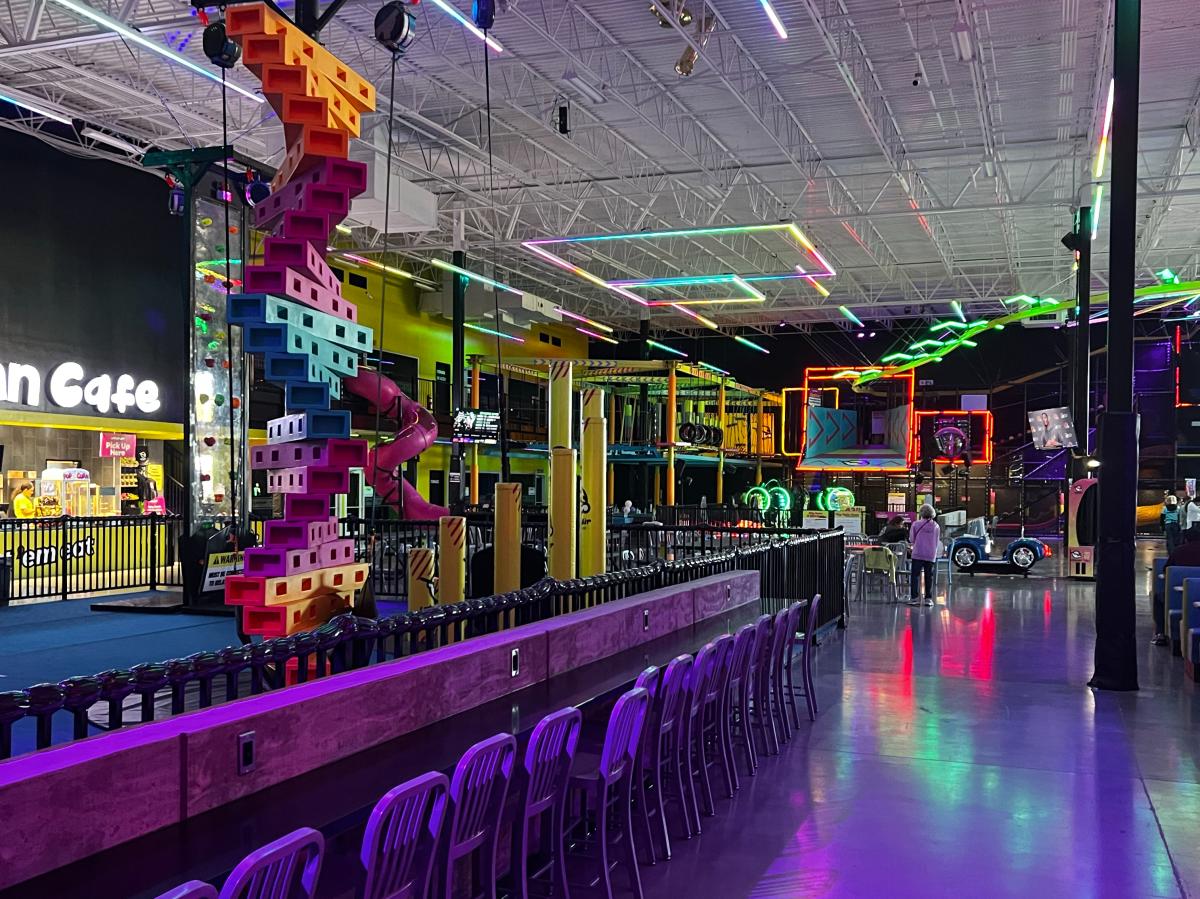 Attractions at Urban Air Adventure Park in Plainfield, Indiana