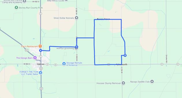 Hebron Loop Bicycling Map
