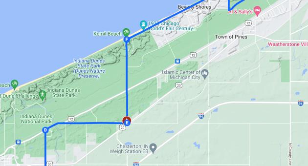 Map - Visitor Center to Mount Baldy