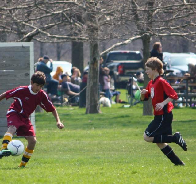 Children playing Soccer
