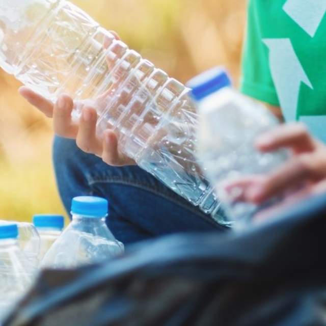 Empty water bottles