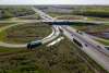 Aerial view of an interstate interchage