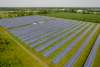 Solar panels lined up outdoors