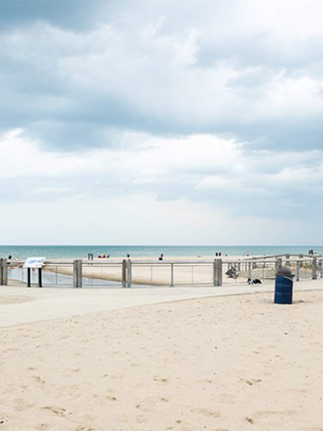 beach with pier