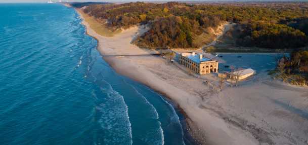Indiana Dunes State Park aerial
