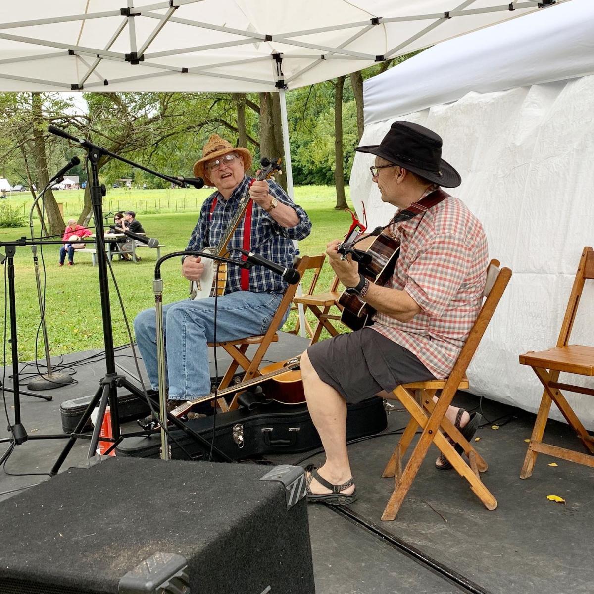 Geof Benson and Banjo Bob at Duneland Fall Festival