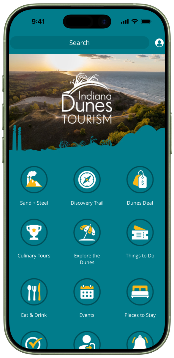 Indiana Dunes App mockup