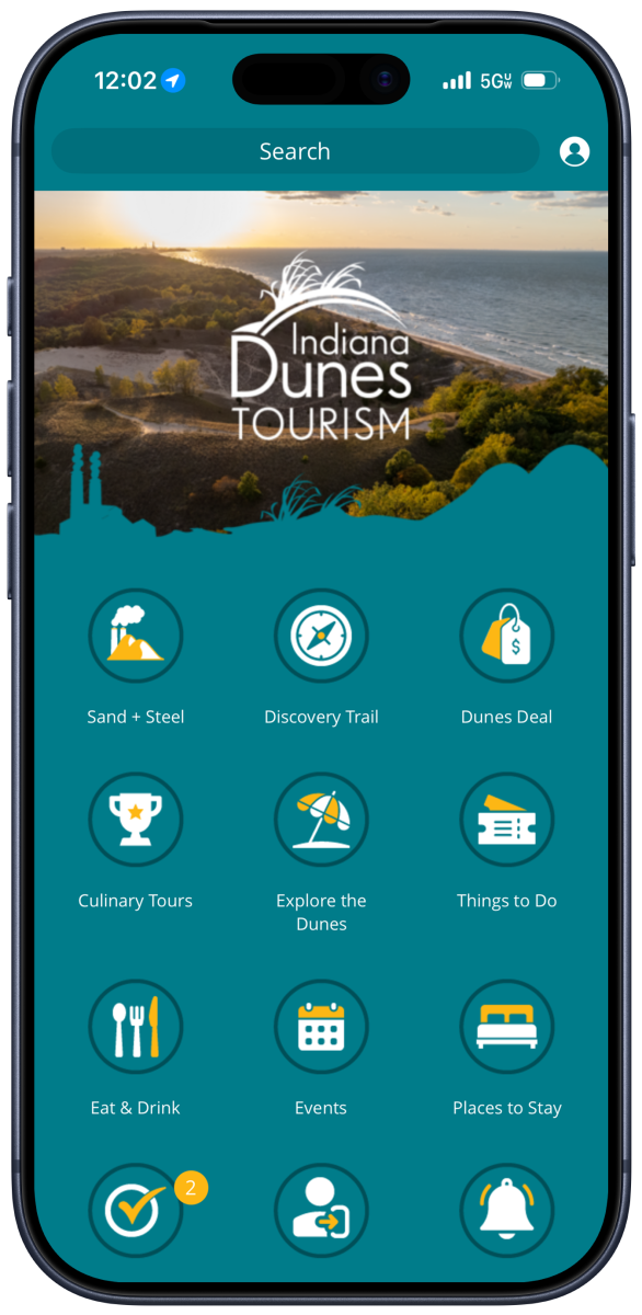Indiana Dunes App mockup