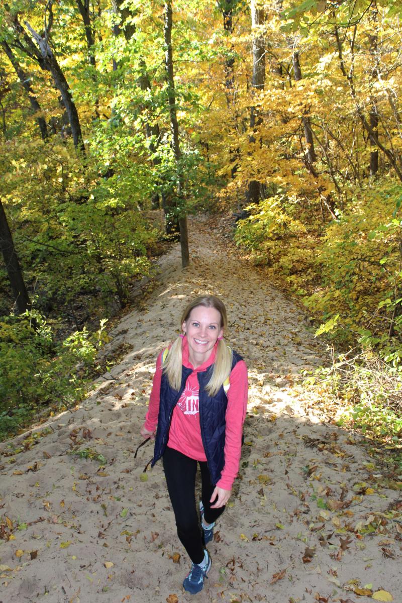 Dune climb in fall