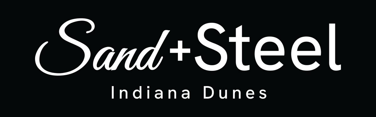 Sand + Steel Logo White and Black