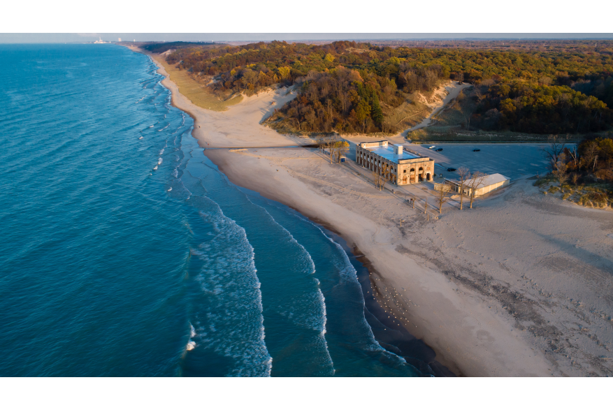 Indiana Dunes State Park aerial