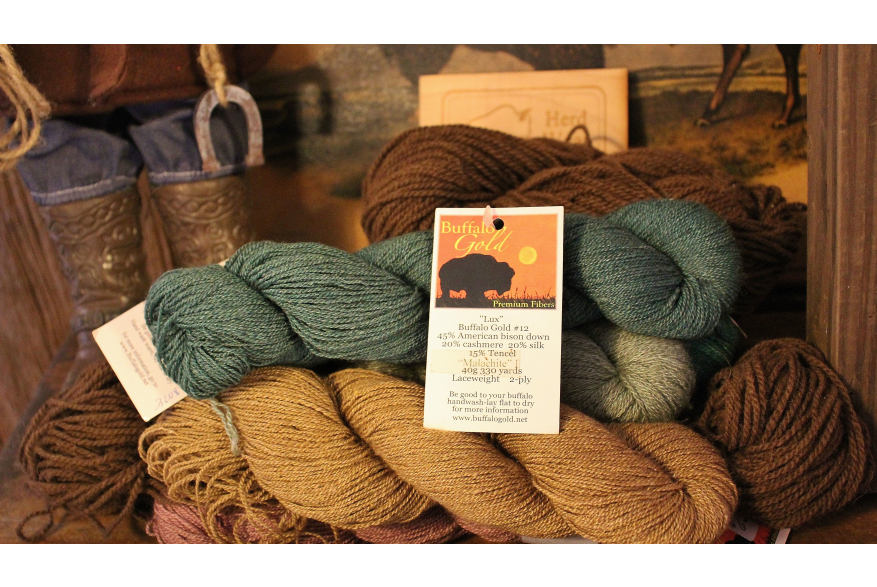 Skeins of colorful yarn