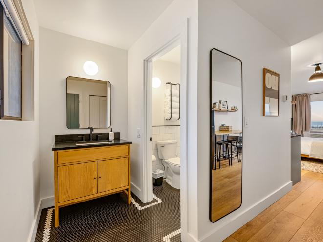 Blue Studio Bathroom