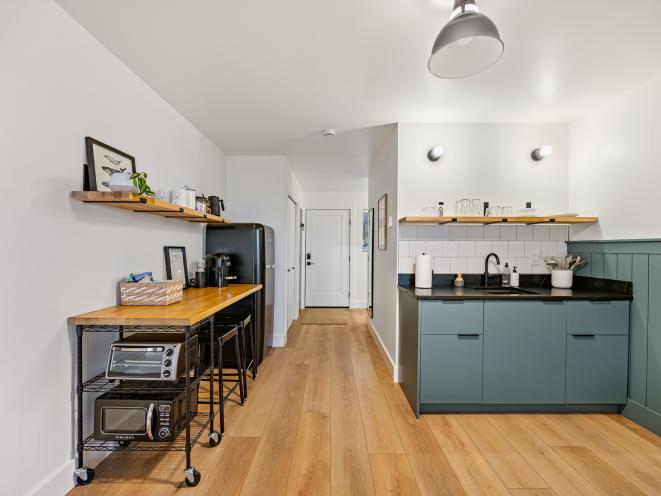 Blue Studio Kitchenette