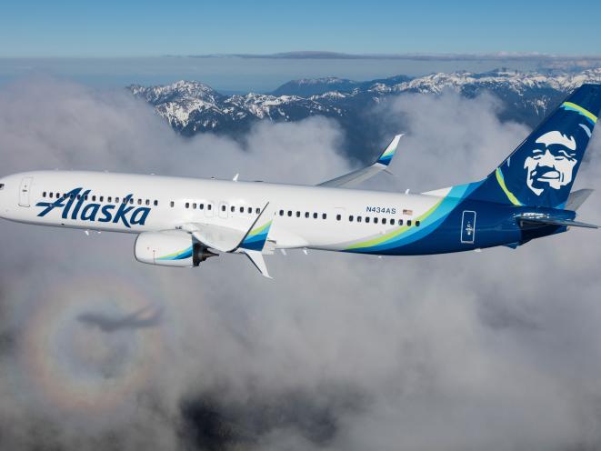 Plane over mountains