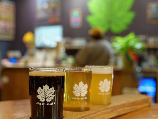 Flights at Devil's Club Brewing Co