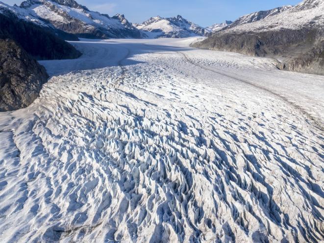Heli over Glacier Portrait
